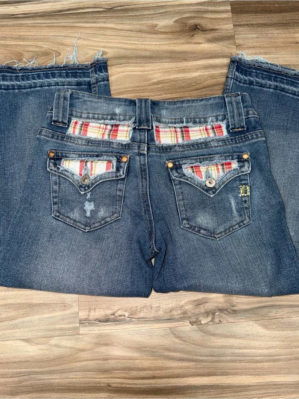 D&G Distressed Blue Relaxed-Leg Jeans